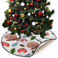 thumbnail image 1 of Autumn Snails Mushrooms Christmas Tree Mats Waterproof Tree Skirt, Xmas Tree Stand Tray Mat Floor Protector Pad for Holiday Party Decoration, 28.3", 1 of 6