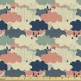 thumbnail image 1 of Ambesonne Cartoon Fabric by the Yard Upholstery, Rain Colorful Clouds, 1 Yard, Multicolor, 1 of 5