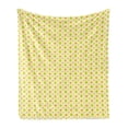 thumbnail image 1 of Autumn Soft Flannel Fleece Blanket, Pastel Simple Berries Leaves and Acorns Pattern Fall Season Print, Cozy Plush for Indoor and Outdoor Use, 70" x 90", Cream Apricot and Lime Green, by Ambesonne, 1 of 5