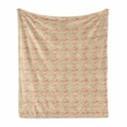 thumbnail image 1 of Autumn Soft Flannel Fleece Throw Blanket, Fall Leaves in Pastel Color Tangled Windy Foliage Flow Growth Surreal Pattern, Cozy Plush for Indoor and Outdoor Use, 50" x 70", Multicolor, by Ambesonne, 1 of 5