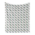 thumbnail image 1 of Autumn Soft Flannel Fleece Throw Blanket, Seasonal Greenish Trees Fall Season Fruits on Plain Background, Cozy Plush for Indoor and Outdoor Use, 50" x 60", Purple Grey and Laurel Green, by Ambesonne, 1 of 5