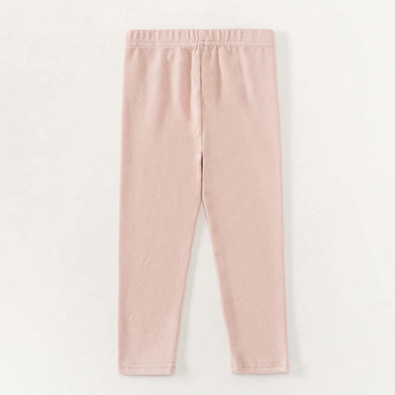 Autumn Solid Elastic Waist Sweatpants Leggings Warm Pull On Pants for Toddler Girls Boys