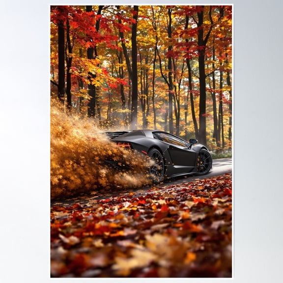 Autumn Speed Poster Wall Art, Modern Wall Decor, 8x12 UNFRAMED
