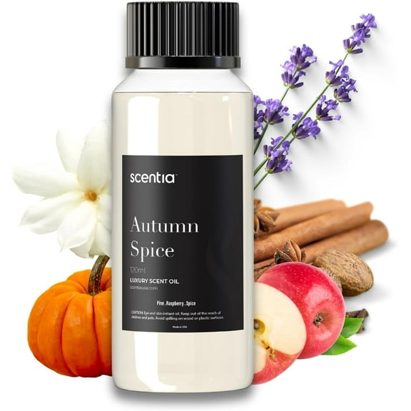 Autumn Spice Essential Oil Blend 120 ml | Fall Scent with Pumpkin Spice & Apple|Diffuser Fragrance