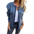 thumbnail image 1 of Autumn Spring Coat Flap Pocket Turn-down Collar Long Sleeves Single-breasted Vintage Daily Wear Outdoor Outerwear Casual Jacket, 1 of 8
