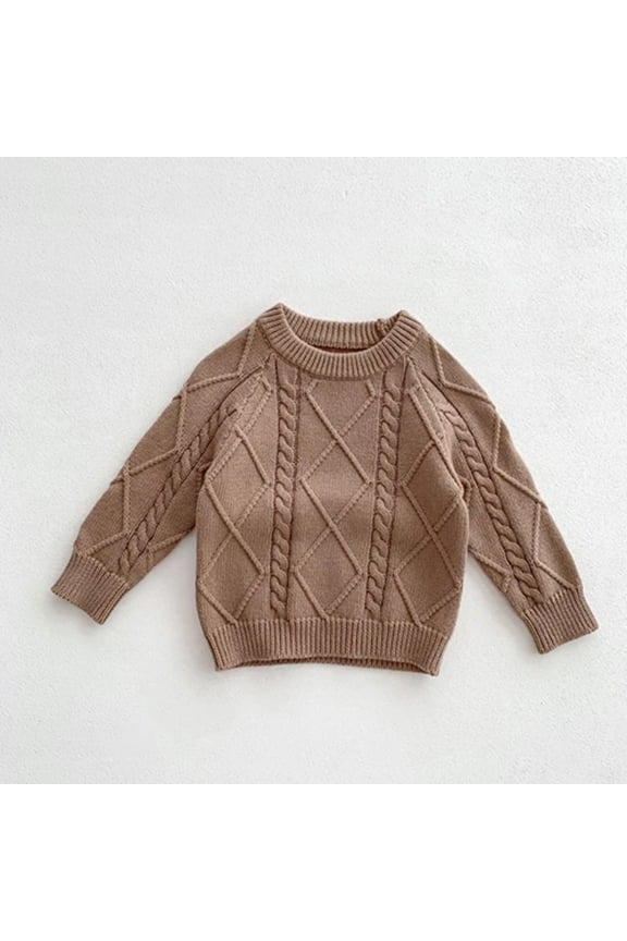 Autumn Spring Korean Style Newborn Baby Girls Boys Solid Color Knitting Clothing Set Sweater Overall Children Clothes Suit