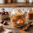 thumbnail image 1 of Autumn Stemless Glass Fall Clear Drinking Tumbler Thanksgiving Squirrel Pumpkin Maple Leaf Printed Table Drinkware for Juice Beverages for Home Dinner Party Gathering, 1 of 5