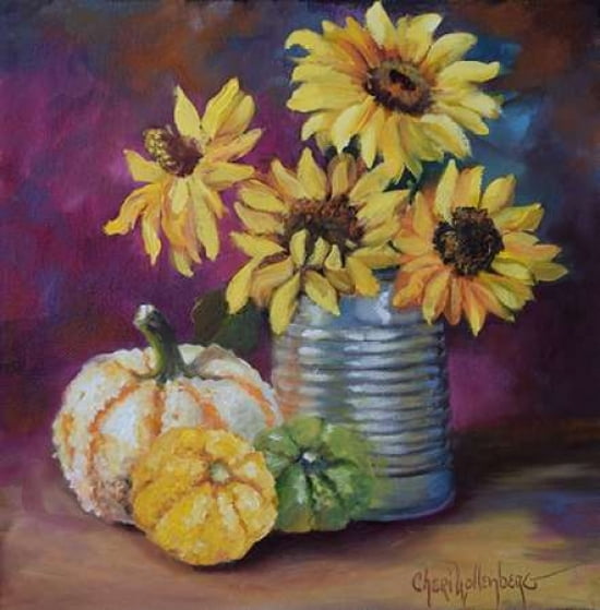 Autumn Still Life III Canvas Art - Cheri Wollenberg (24 x 24)