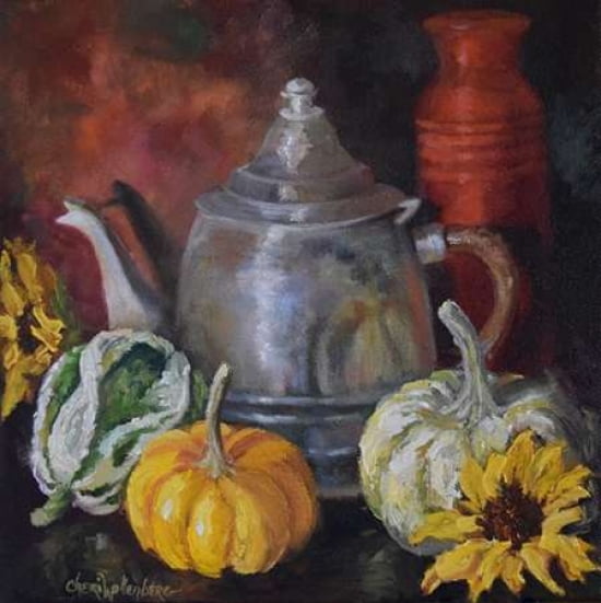 Autumn Still Life V Canvas Art - Cheri Wollenberg (24 x 24)