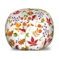 thumbnail image 1 of Autumn Storage Toy Bag Chair, Seasonal Leaves Mixed Floral Illustration Plain Background Print, Stuffed Animal Organizer Washable Bag, Large Size, Vermilion and Burnt Orange, by Ambesonne, 1 of 3