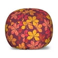 thumbnail image 1 of Autumn Storage Toy Bag Chair, Warm Tones Repeating Leaves Design Colorful Blooming Fall Flora, Stuffed Animal Organizer Washable Bag, Large Size, Purple Dark Coral and Yellow, by Ambesonne, 1 of 3