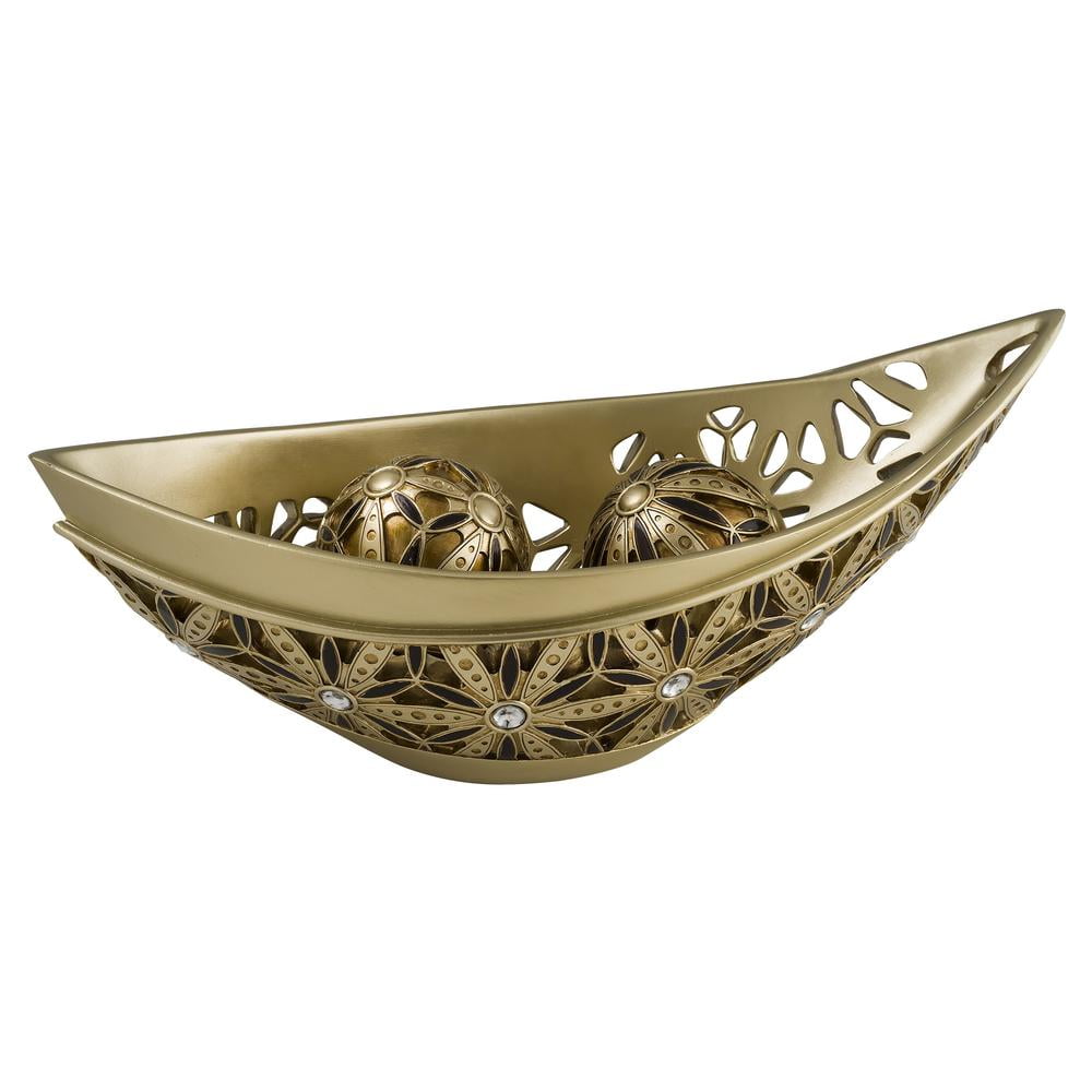 Autumn Sunflower Decorative Bowl With Spheres