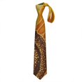 thumbnail image 1 of Autumn Sunflower Floral Necktie - Retro Vintage Formal Satin Tie for Groomsmen, 1 of 3
