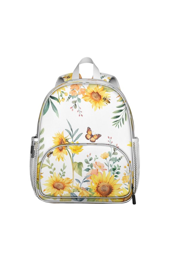 Autumn Sunflower Retro Backpack - Breathable Adjustable School Bag with Spacious Storage