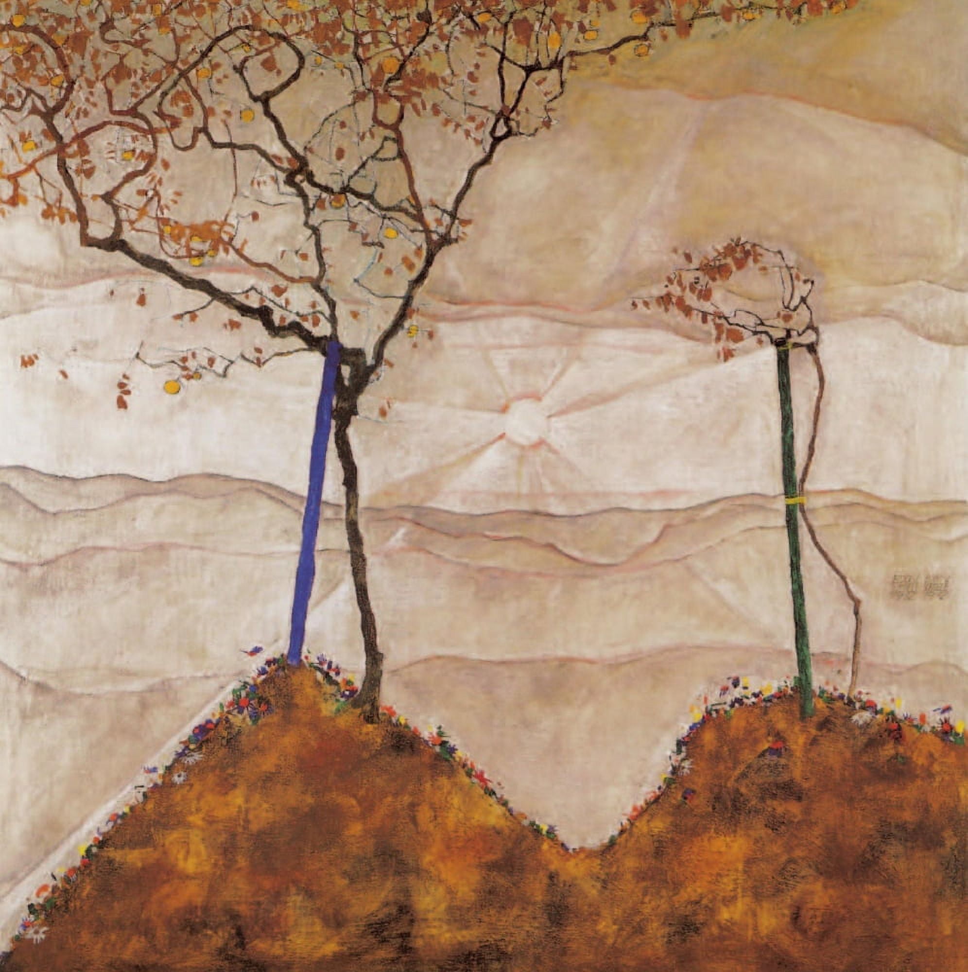 Autumn Sunrise 1912 Canvas Art - Egon Schiele (24 x 36)