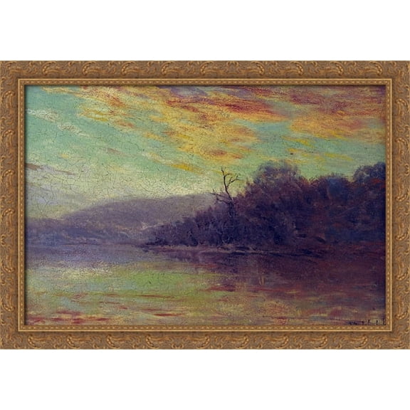 Autumn Sunset 40x28 Large Gold Ornate Wood Framed Canvas Art by Robert Julian Onderdonk