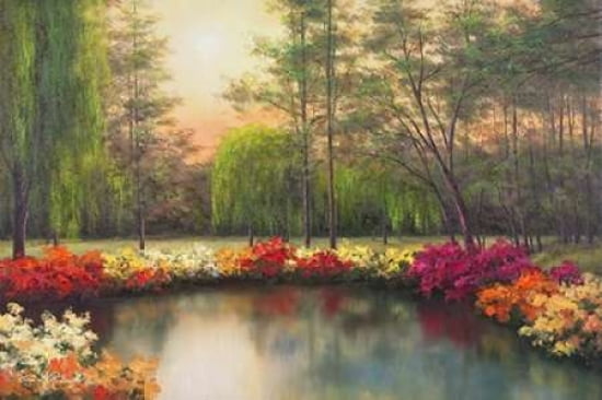 Autumn Sunset Canvas Art - Diane Romanello (24 x 36)