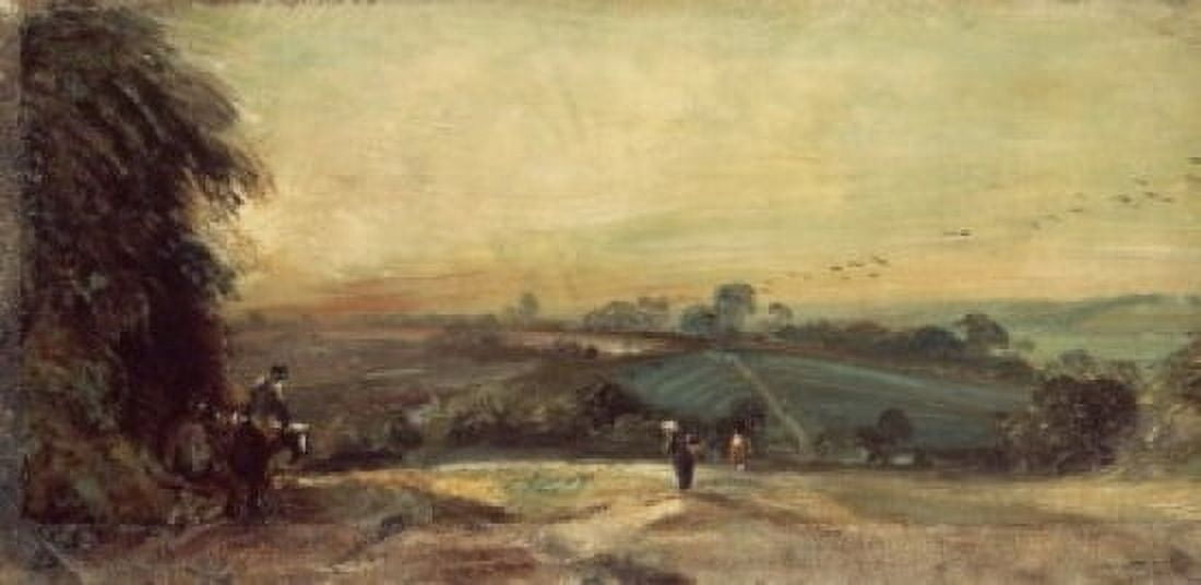 Autumn Sunset by John Constable (1776-1837) Canvas Art - John Constable (18 x 24)