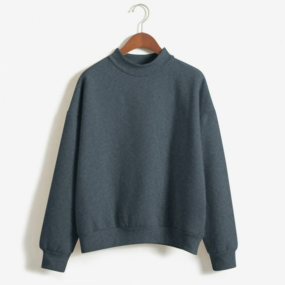 Autumn Sweatshirt for Women Casual Long Sleeve Womens Sweatshirt Breathable Lightweight Confortable No Hoods Pullover Ladies Shirts Plus Size Everyday Essentials