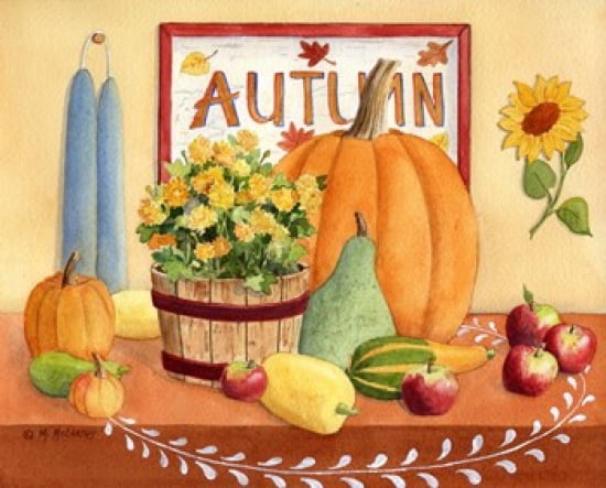 Autumn Table Canvas Art - Maureen Mccarthy (20 x 16)