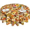 thumbnail image 1 of Autumn Tablecloth Fall Round Tablecloth 60 Inch Washable Reusable Harvest Tablecloth for Home Parties Dinner Picnic Dining Kitchen Decor, 1 of 6