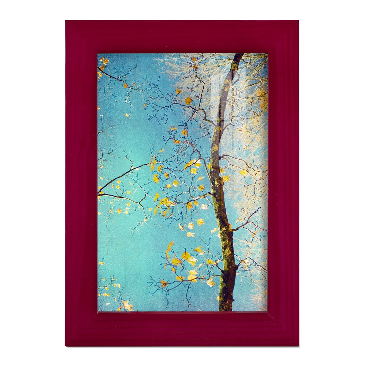 Autumn Tapestry III -Framed Print w/glass-Cherry Red