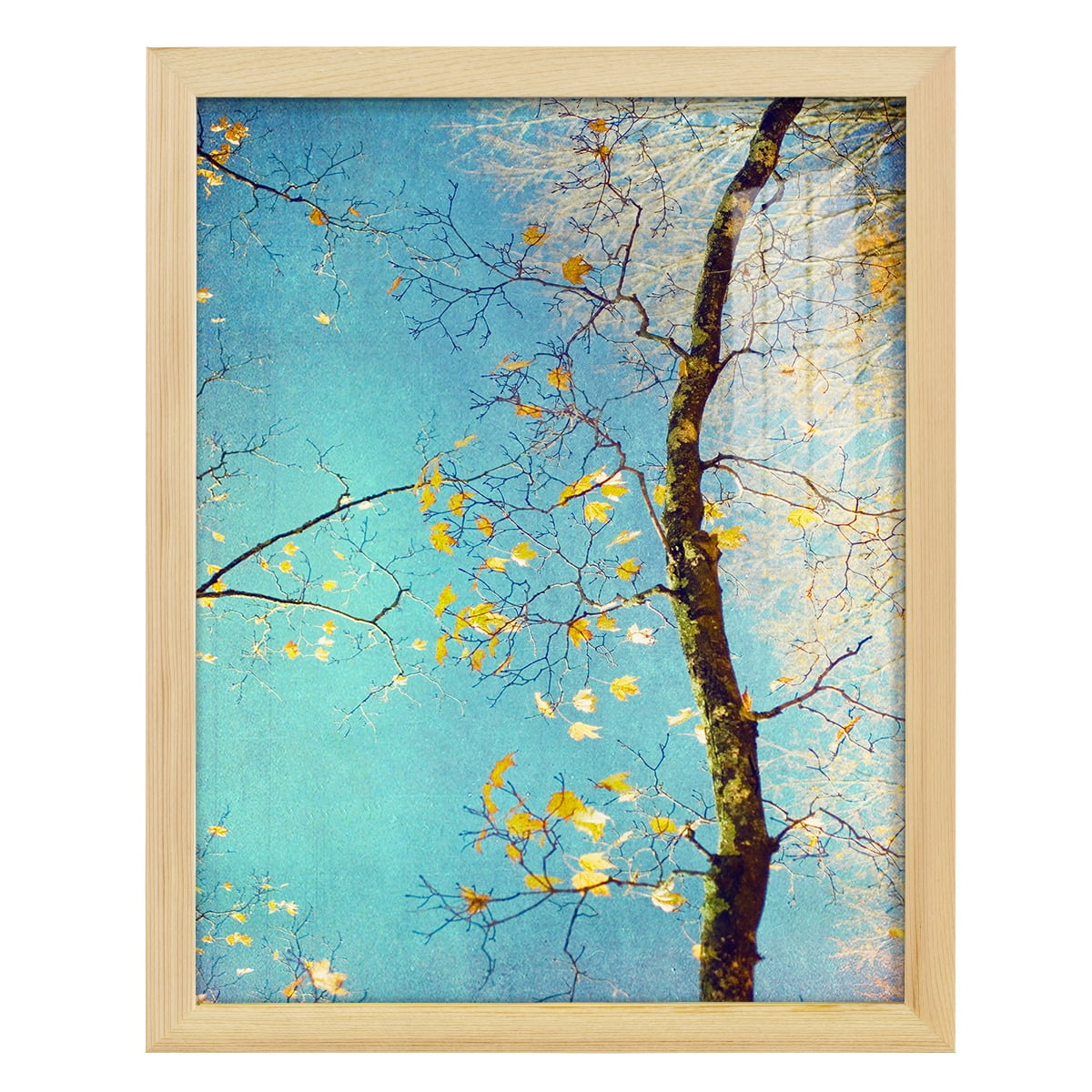 Autumn Tapestry III -Framed Print w/glass-Natural Wood