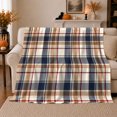 thumbnail image 1 of Autumn Tartan Plaid, Festive autumn celebration Scene, Warm Flannel Blanket for Living Room and Reading Nook with Detailed Artwork, Art Lovers autumn celebration Gift, Festive Home Decor, 1 of 9