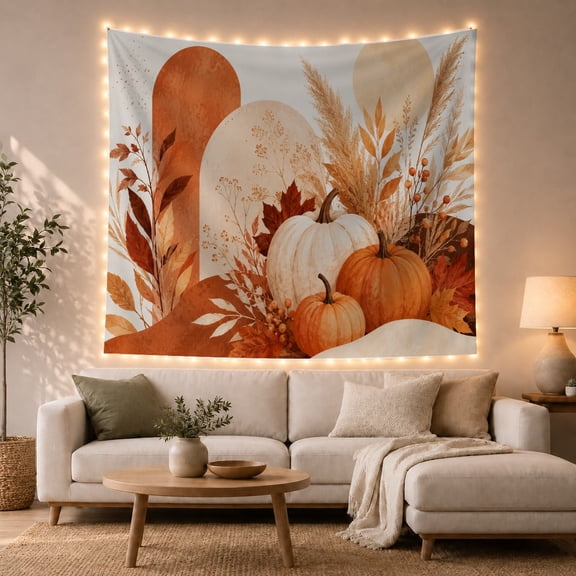 Autumn Teapot Still Life Tapestry Wall Hanging