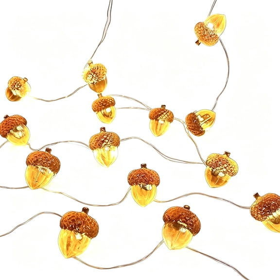 Autumn Thanksgiving Acorn String Lights, 9.84ft Acorn Lights Thanksgiving Decor, for Tree Branches, Railings, Courtyard