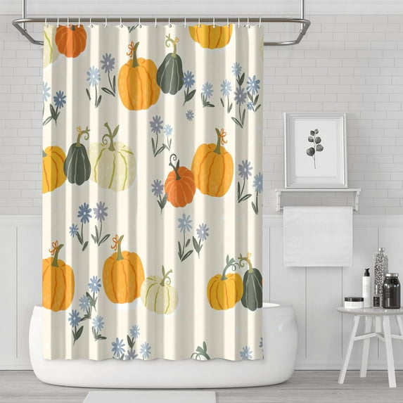 Autumn Thanksgiving Farmhouse Harvest Shower Curtains,Washable Bath Curtain with Hooks Friendly Polyester Fabric Curtains for Bathroom Bathtub Autumn Holiday