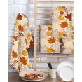 thumbnail image 1 of Autumn Thanksgiving Maple Leaf Texture Kitchen Microfiber Waffle Towel Household Wipes Rags Dish Cloth Insulation Pad, 1 of 6