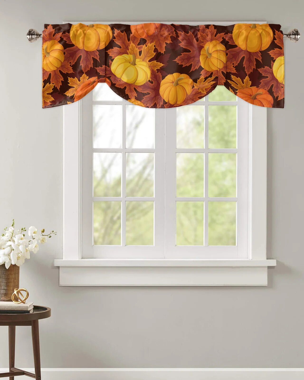 JarThenaAMCS Fall Curtain Valance 54 X 20 Inch Watercolor