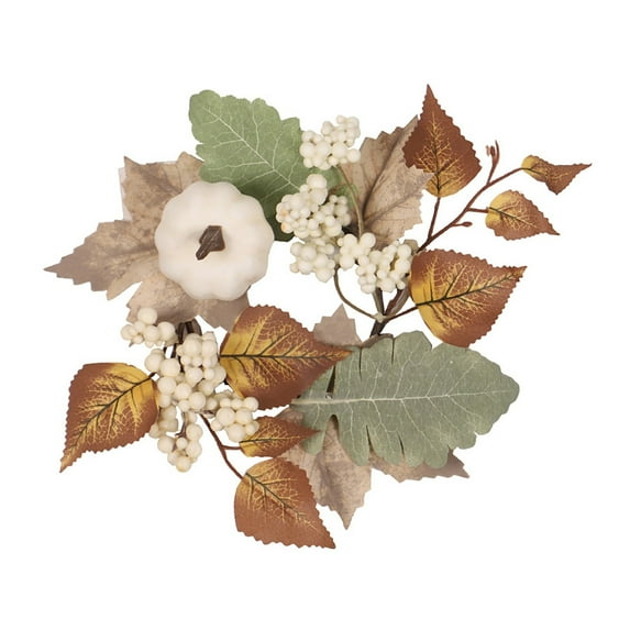 Autumn Thanksgiving Candle Ring - Realistic Design, Versatile Table Centerpiece, Durable Foam for Party Decoration