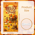thumbnail image 1 of Autumn Theme Hello Fall Banner Thanksgiving Decor Maple Leaves Decoration Squirrel Pumpkin for Seasonal Celebration Outdoor Decor Indoor Decor, 1 of 9