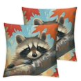 Autumn Throw Pillow Covers 18x18 Set of 2, Decorative Outdoor Throw