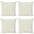 thumbnail image 1 of Ambesonne Autumn Throw Pillow Cover 4 Pack, Rubber Boots Gloves Rain, 20", Multicolor, 1 of 2