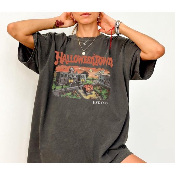 Autumn Town University Retro T-Shirt All Size S-3XL