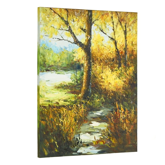 Autumn Trail Canvas Wall Art Multi Warm