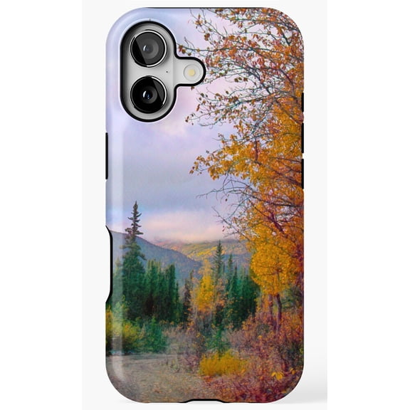 Autumn Trails Digital Watercolor Nature Landscape Painting Phone Case for iPhone 17 16 15 14 13 12 11 Pro Max