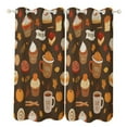 thumbnail image 1 of Autumn Treats Delight 2 Panels Blackout Curtains for Bedroom Living Room Drapes Kitchen Room Window Blackout Curtain Grommet, 1 of 6