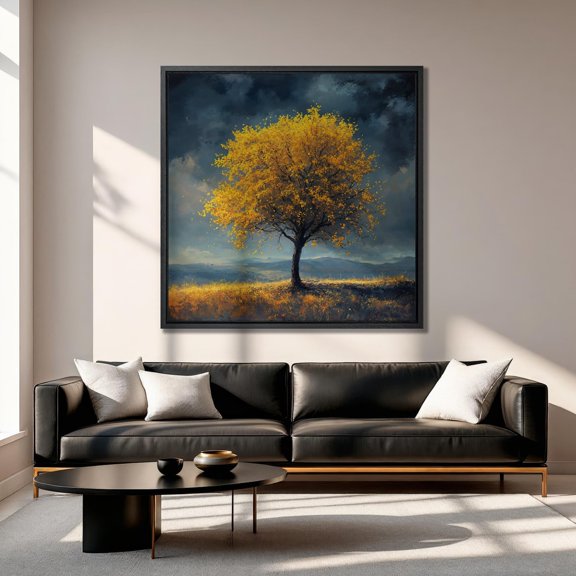 Autumn Tree Art Dramatic Fall Landscape, Ready to Hang Poster Decor For Living Room Bedroom Unframed Paper Print