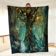 thumbnail image 1 of Autumn Tree Blanket Mystic Colorful Tree Throw for Kids Girls Men Husband Wife Thanksgiving Day Decor Birthday Soft Plush Throw 60"x50", 1 of 6