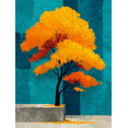 thumbnail image 1 of Autumn Tree Landscape Canvas Print, Abstract Nature Art, Modern Living Room Home Wall Decor, 1 of 8