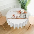 thumbnail image 1 of Autumn Tree Old Bike Round Tablecloth 60 Inch, Washable Polyester Table Cloth Cover, Water Resistant Spill Proof Table Cloth for Kitchen Holiday Dining Room Party Picnic Decor, 1 of 6