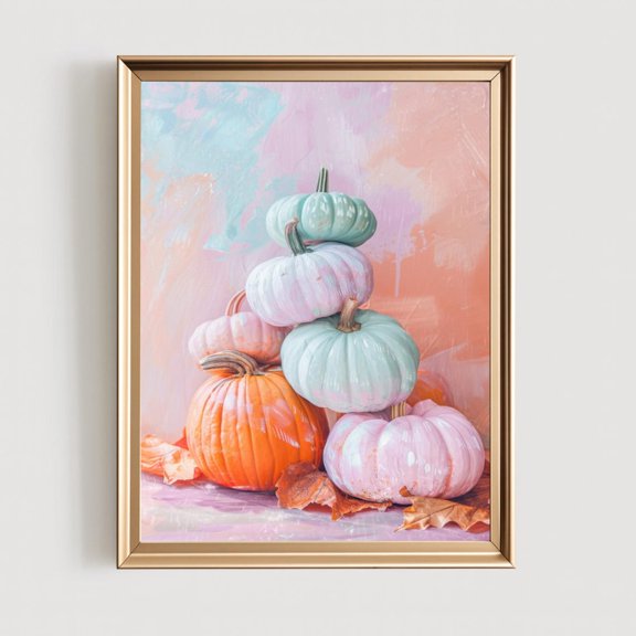 Autumn Tree Poster Rustic Wall Art, Serene Fall Landscape, Earthy Orange Decor For Cottagecore, 1640, Unframed Canvas Size 8x12 F03.1.22l1765