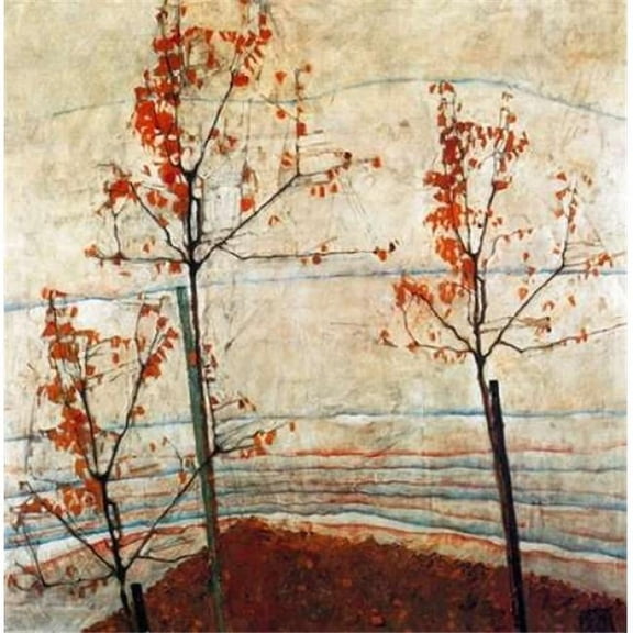 Autumn Trees 1911 Poster Print by Egon Schiele - 12 x 12 - Small