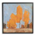 thumbnail image 1 of Autumn Trees Brilliant Orange Leaves Soft Blue Sky Abstract Framed Art Print Wall Art, 17x17, 1 of 6
