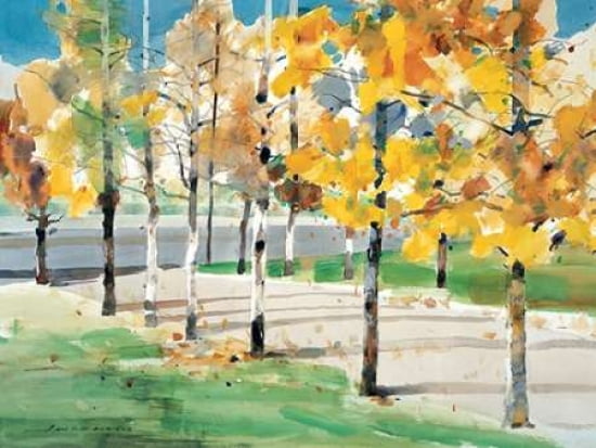 Autumn Trees Canvas Art - Law Wai Hin (18 x 24)