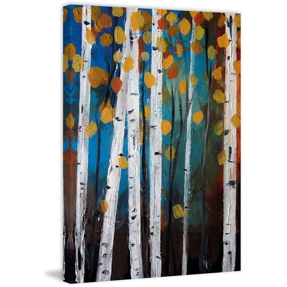 "Autumn Trees" Painting Print on Wrapped Canvas